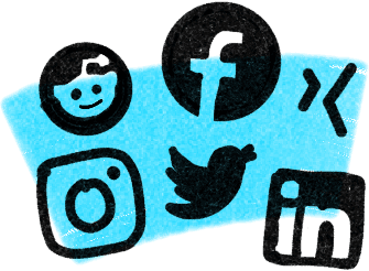 Illustriertes Icon für den Service Social Media